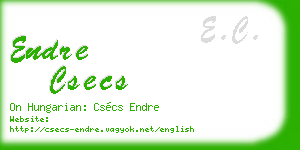 endre csecs business card