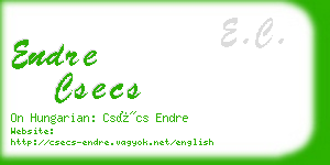 endre csecs business card